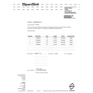 Lifting Sling Certificates | Product Certificates