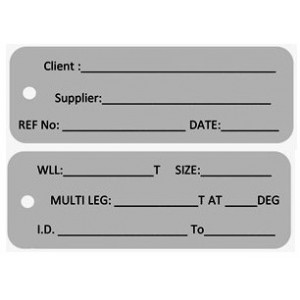ID Alloy Tag - Client Blank - Engraved | Tags & Product Inspection | Identification Tag