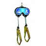 Twin Retractable Fall Arrest 2.0m c/w Scaf Hks