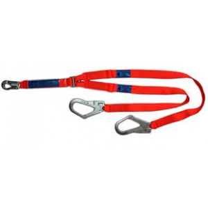 Twin Lanyard - Spanset 1.8m c/w Scaff Hks | Height Safety Equipment